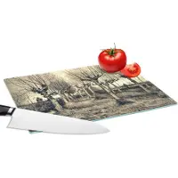 KitchenYeah Glazen Snijplank - 28x20 - Knotberken - Vincent van Gogh - Snijplanken Glas