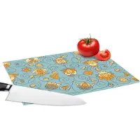 KitchenYeah Glazen Snijplank - 28x20 - Patronen - Vintage - Bloemen - Snijplanken Glas