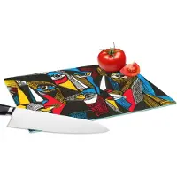 KitchenYeah Glazen Snijplank - 28x20 - Schilderij - Olieverf - Kubisme - Snijplanken Glas