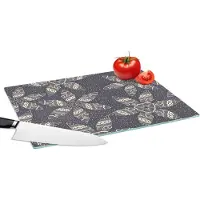 KitchenYeah Glazen Snijplank - 39x28 - Bloemen - Ster - Sneeuw - Winter - Snijplanken Glas