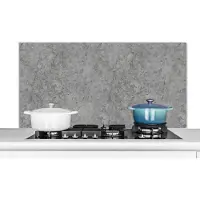 KitchenYeah Spatscherm keuken 120x60 cm - Kookplaat achterwand Beton - Antiek - Patronen - Muurbeschermer - Spatwand fornuis - Hoogwaardig aluminium