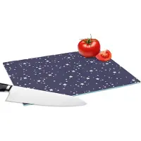 KitchenYeah Glazen Snijplank - 28x20 - Sterrenhemel - Ruimte - Patroon - Kinderen - Snijplanken Glas