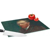 KitchenYeah Glazen Snijplank - 39x28 - Kunst - Van Gogh - Oude meesters - Zelfportret - Snijplanken Glas