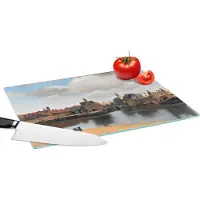 KitchenYeah Glazen Snijplank - 39x28 - Vermeer - Stad - Oude meesters - Kunst - Snijplanken Glas