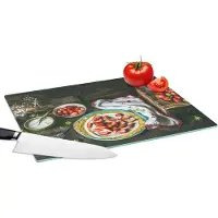 KitchenYeah Glazen Snijplank - 39x28 - Aardbei - Rustiek - Fruit - Rustiek Bloemen - Snijplanken Glas