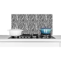 KitchenYeah - Spatscherm keuken - Dier - Zebra - Print - Dierenprint - Spatscherm - Keuken achterwand - 80x40 cm