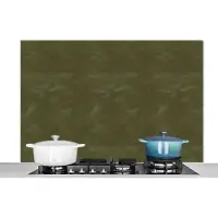 KitchenYeah Spatscherm - Achterwand keuken - Leer - Dierenvel - Groen - Dieren - Keuken - 120x80 cm - Spatwand