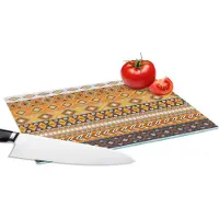 KitchenYeah Glazen Snijplank - 28x20 - Patronen - Afrika - Abstract - Snijplanken Glas