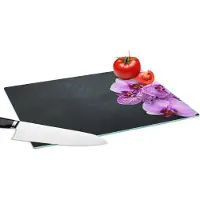 KitchenYeah Glazen Snijplank - 39x28 - Orchidee - Bloemen - Roze - Flora - Snijplanken Glas