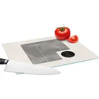KitchenYeah Glazen Snijplank - 28x20 - Vierkant - Minimalisme - Abstract - Snijplanken Glas
