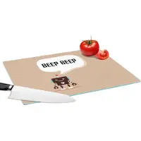 KitchenYeah Glazen Snijplank - 39x28 - Spreuken - Quotes - Beep beep - Robot - Hart - Kids - Jongens - Snijplanken Glas