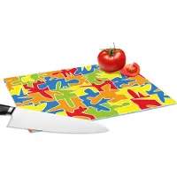 KitchenYeah Glazen Snijplank - 28x20 - Puzzel - Patronen - Abstract - Snijplanken Glas