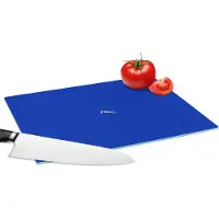 KitchenYeah Glazen Snijplank - 28x20 - Vintage - Blauw - Vrouw - Snijplanken Glas