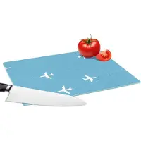 KitchenYeah Glazen Snijplank - 28x20 - Vliegtuig - Hartje - Patronen - Snijplanken Glas