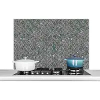 KitchenYeah Spatscherm keuken 100x65 cm - Kookplaat achterwand IJzer - Platen - Patroon - Muurbeschermer - Spatwand fornuis - Hoogwaardig aluminium