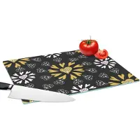 KitchenYeah Glazen Snijplank - 39x28 - Meisje - Hart - Patronen - Girl - Kids - Kinderen - Snijplanken Glas