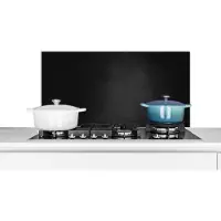 KitchenYeah Spatscherm keuken 90x45 cm - Kookplaat achterwand Beton - Muur - Zwart - Schaduw - Muurbeschermer - Spatwand fornuis - Hoogwaardig aluminium - Alternatief voor glazen spatscherm