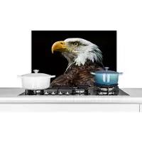 KitchenYeah Spatscherm keuken 70x50 cm - Kookplaat achterwand Adelaar - Vogel - Ogen - Snavel - Muurbeschermer - Spatwand fornuis - Hoogwaardig aluminium