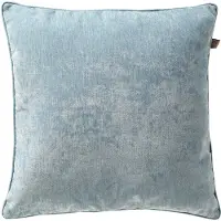 Dutch decor LEWY - sierkussen 60x60 cm - glansvelours - groot formaat - Sterling Blue - blauw - Inclusief binnenkussen - Luxe kussens voor woonkamer & bank