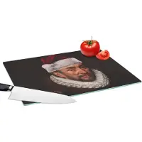 KitchenYeah Glazen Snijplank - 39x28 - Willem van Oranje - Adriaen Thomasz - Kerst - Snijplanken Glas
