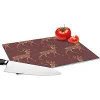 KitchenYeah Glazen Snijplank - 28x20 - Hert - Patronen - Kleuren - Snijplanken Glas