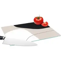 KitchenYeah Glazen Snijplank - 28x20 - Vormen - Abstract - Design - Snijplanken Glas