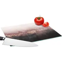 KitchenYeah Glazen Snijplank - 28x20 - Glitter - Goud - Abstract - Snijplanken Glas