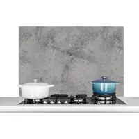 KitchenYeah Spatscherm keuken 100x65 cm - Kookplaat achterwand Beton - Grijs - Patronen - Muurbeschermer - Spatwand fornuis - Hoogwaardig aluminium