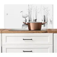 KitchenYeah Spatscherm keuken 100x50 cm - Kookplaat achterwand Vogel - Water - Planten - Natuur - Muurbeschermer - Spatwand fornuis - Hoogwaardig aluminium