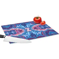 KitchenYeah Glazen Snijplank - 39x28 - Patronen - Bloem - Natuur - Snijplanken Glas
