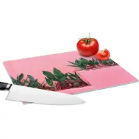 KitchenYeah Glazen Snijplank - 28x20 - Planten - Zomer - Verf - Snijplanken Glas