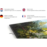 KitchenYeah Spatscherm keuken 120x80 cm - Kookplaat achterwand Schilderij - Bloemen - Natuur - Olieverf - Muurbeschermer - Spatwand fornuis - Hoogwaardig aluminium