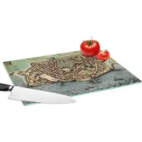 KitchenYeah Glazen Snijplank - 39x28 - Stadskaart - Harderwijk - Geschiedenis - Snijplanken Glas
