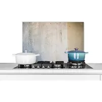 KitchenYeah Spatscherm keuken 60x40 cm - Kookplaat achterwand Beton - Muur - Grijs - Muurbeschermer - Spatwand fornuis - Hoogwaardig aluminium