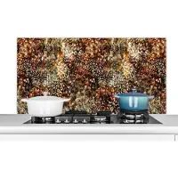 KitchenYeah - Spatscherm keuken - Panterprint - Print - Dieren - Design - Keuken achterwand - Muurdecoratie - Spatwand - 120x60 cm