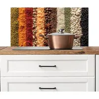 KitchenYeah Spatscherm keuken 80x40 cm - Kookplaat achterwand Banen - Verticaal - Kruiden - Variatie - Muurbeschermer - Spatwand fornuis - Hoogwaardig aluminium
