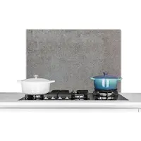 KitchenYeah Spatscherm keuken 80x55 cm - Kookplaat achterwand Beton - Grey - Stippen - Grind - Muurbeschermer - Spatwand fornuis - Hoogwaardig aluminium