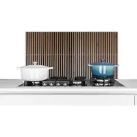 KitchenYeah Spatscherm keuken 90x45 cm - Kookplaat achterwand Vintage - Hout - Design - Structuur - Muurbeschermer - Spatwand fornuis - Hoogwaardig aluminium