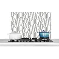 KitchenYeah Spatwand - Achterwand keuken - Keuken - Design - Lijn - Geometrie - 90x60 cm