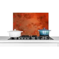 KitchenYeah Spatscherm keuken 70x50 cm - Kookplaat achterwand Roest - Industrieel - Metaal - Staal - Muurbeschermer - Spatwand fornuis - Hoogwaardig aluminium
