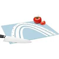 KitchenYeah Glazen Snijplank - 39x28 - Regenboog - Abstract - Pastel - Snijplanken Glas