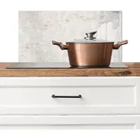 KitchenYeah Spatscherm keuken 70x30 cm - Kookplaat achterwand Cement - Gips - Wit - Vintage - Structuren - Muurbeschermer - Spatwand fornuis - Hoogwaardig aluminium