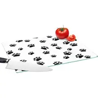 KitchenYeah Glazen Snijplank - 39x28 - Patronen - Kat - Poten - Jongens - Meisjes - Kinderen - Kind - Snijplanken Glas