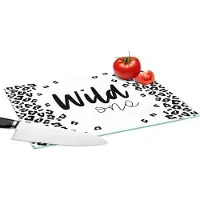KitchenYeah Glazen Snijplank - 39x28 - Wild one - Quotes - Spreuken - Snijplanken Glas