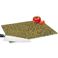 KitchenYeah Glazen Snijplank - 39x28 - Krul - Art nouveau - Patronen - Snijplanken Glas