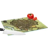 KitchenYeah Glazen Snijplank - 39x28 - Stadskaart - Roermond - Antiek - Snijplanken Glas
