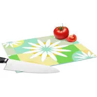KitchenYeah Glazen Snijplank - 28x20 - Bloemen - Zomer - Patronen - Snijplanken Glas
