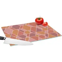 KitchenYeah Glazen Snijplank - 39x28 - Geometrie - Mozaïek - Patroon - Snijplanken Glas