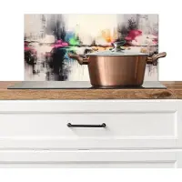 KitchenYeah Spatscherm keuken 70x30 cm - Kookplaat achterwand Abstract - Kleurexplosie - Landschap - Muurbeschermer - Spatwand fornuis - Hoogwaardig aluminium
