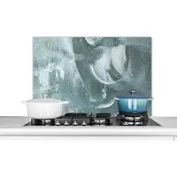 KitchenYeah Spatscherm keuken 90x60 cm - Kookplaat achterwand Acrylverf - Structuren - Abstract - Muurbeschermer - Spatwand fornuis - Hoogwaardig aluminium